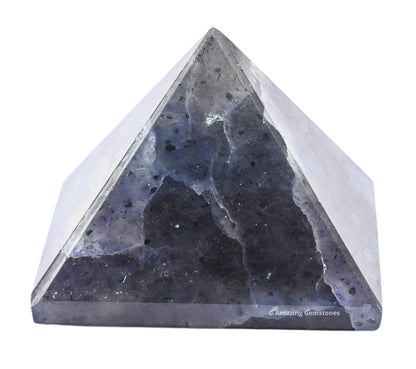 Amazing Gemstone Iolite Pyramid Crystal Healing Stones - 2" Great Pyramid Figurine of Natural Stone Pyramid for Meditation, Reiki, Chakra Balancing and Crystal Pyramids Grid