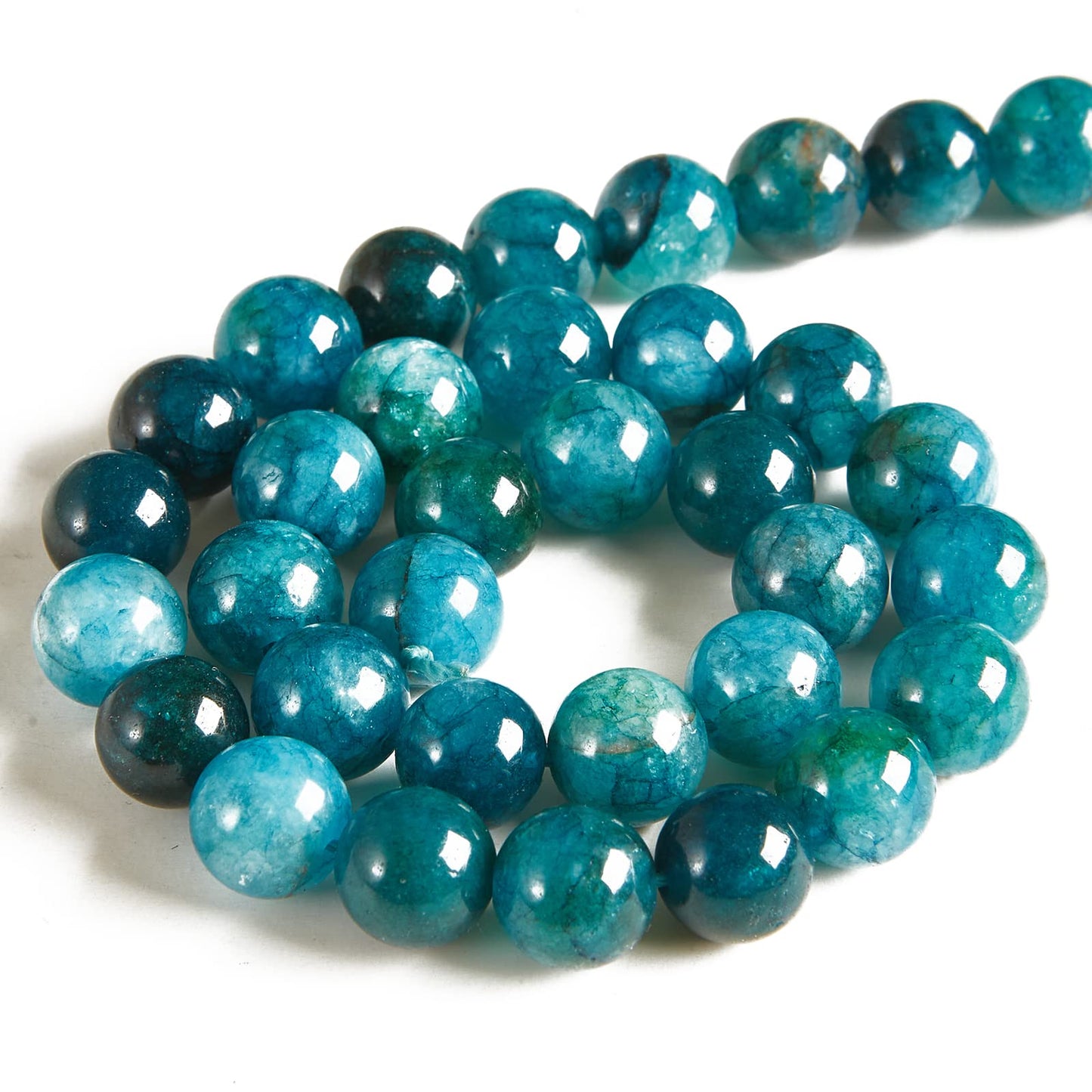60pcs 6mm Apatite Beads Natural Gemstone Beads Round Loose Beads for Jewelry Making