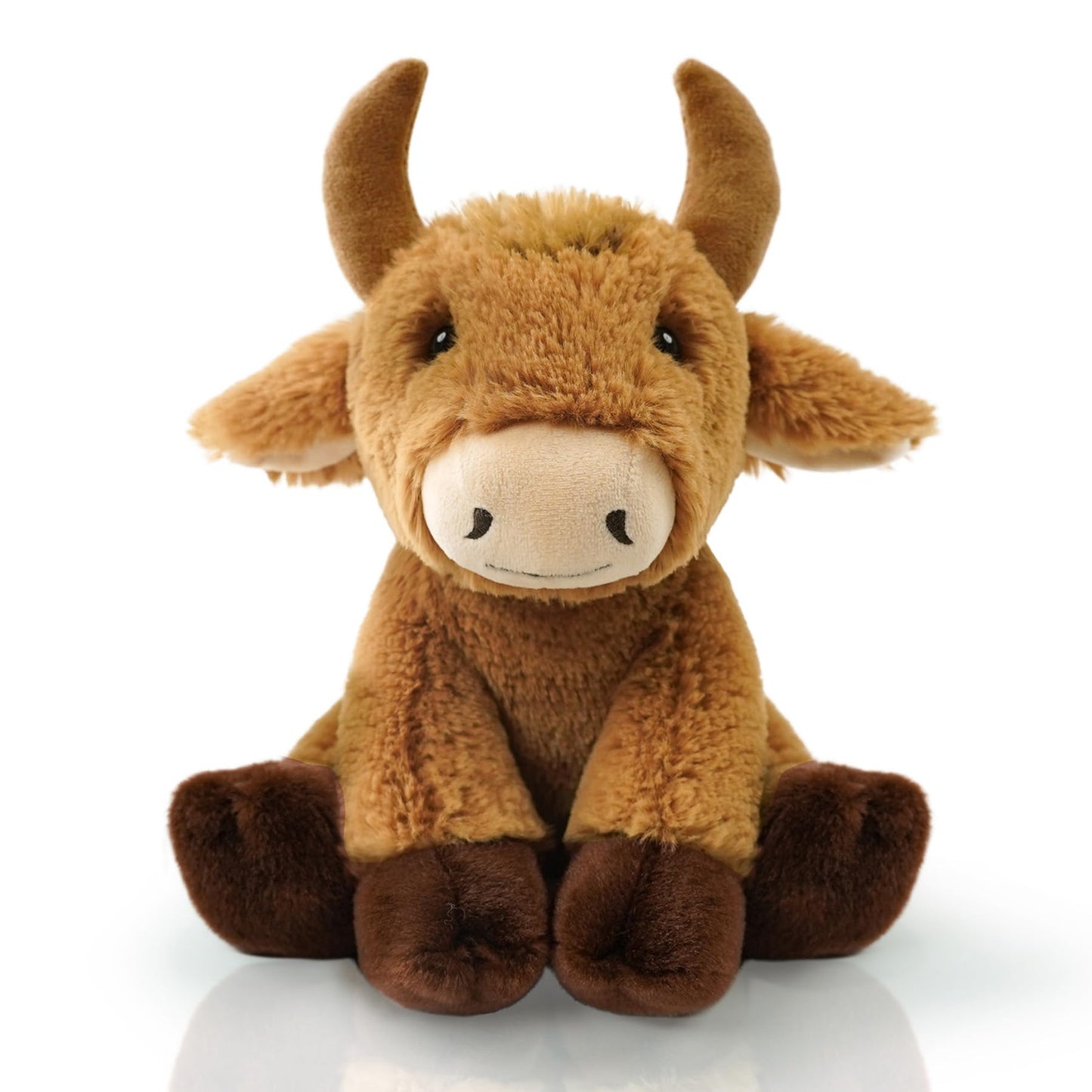 Hideekoog Bull Stuffed Animal Toys, 8.5 Inch Soft and Cuddly Bull Plush Animals Toy, Cute and Realistic Stuffed Animals Gifts for Boys and Girls Soft Toy for Kids
