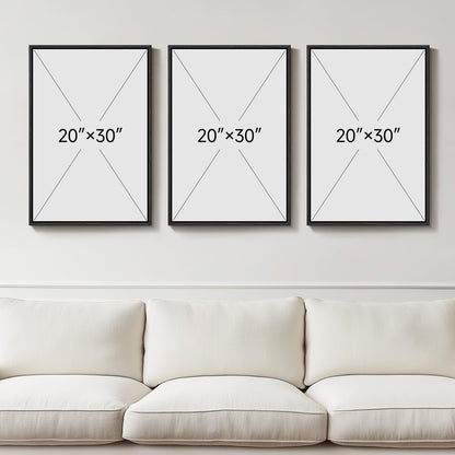 Large 3D Textured Framed Black and White Abstract Wall Art, 3 Piece Modern Wall Paintings Artwork for Walls, Minimalist Black White Geometric Pictures for Living Room, Hallway, Dining Room Wall Decor