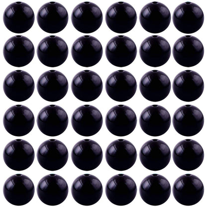Natural Stone Beads 100pcs 8mm Black Obsidian Round Genuine Real Stone Beading Loose Gemstone Hole Size 1mm DIY Charm Smooth Beads for Bracelet Necklae Earrings Jewelry Making (Black Obsidian, 68mm)