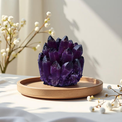 DUKIZA Large Amethyst Crystal Cluster，Real Crystals ，raw Crystal Cluster， Amethyst Stone ，Large Crystals Cluster for Home Decor
