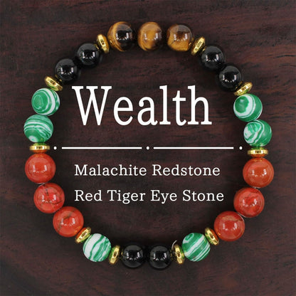 Long tiantian 3 PCS Money Bracelets Wealth Attraction for Women Green Jade Bracelet Feng Shui Bracelets Crystal Protection Jewelry Spiritual Gifts