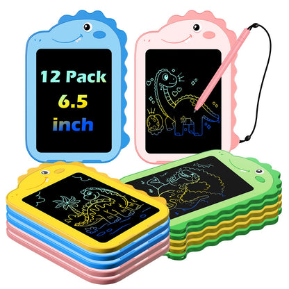 12 Pack LCD Writing Tablet for Kids, Colorful Doodle Board Drawing Tablet, Educational Kid Toys, Doodle Pad Dinosaur Toys for 3 4 5 6 7 8 Year Old Boys Girls