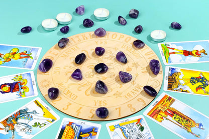DUQGUHO Amethyst Healing Crystals Stones Set Natural Bulk Crystals Tumbled Polished Irregular Crystal Stones Bulk Rocks 0.45 lbs
