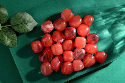 QINJIEJIE 0.9LBS Cherry Quartz Polished Stones Tumbled Crystals Bulk Gemstones Healing Crystal Rocks Set Decorative Landscape Quartz Real Stone Vase Filler Bottom Decoration Beginners Gifts
