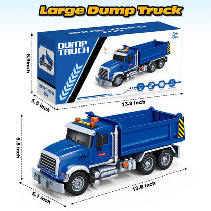 SpringFlower Large Dump Truck Toy for 3 4 5 6 7 Years Old Boy, Truck Toy with Sound and Light, Kids Toddlers Birthday Gifts for Boys & Girls,for Indoor & Outdoor