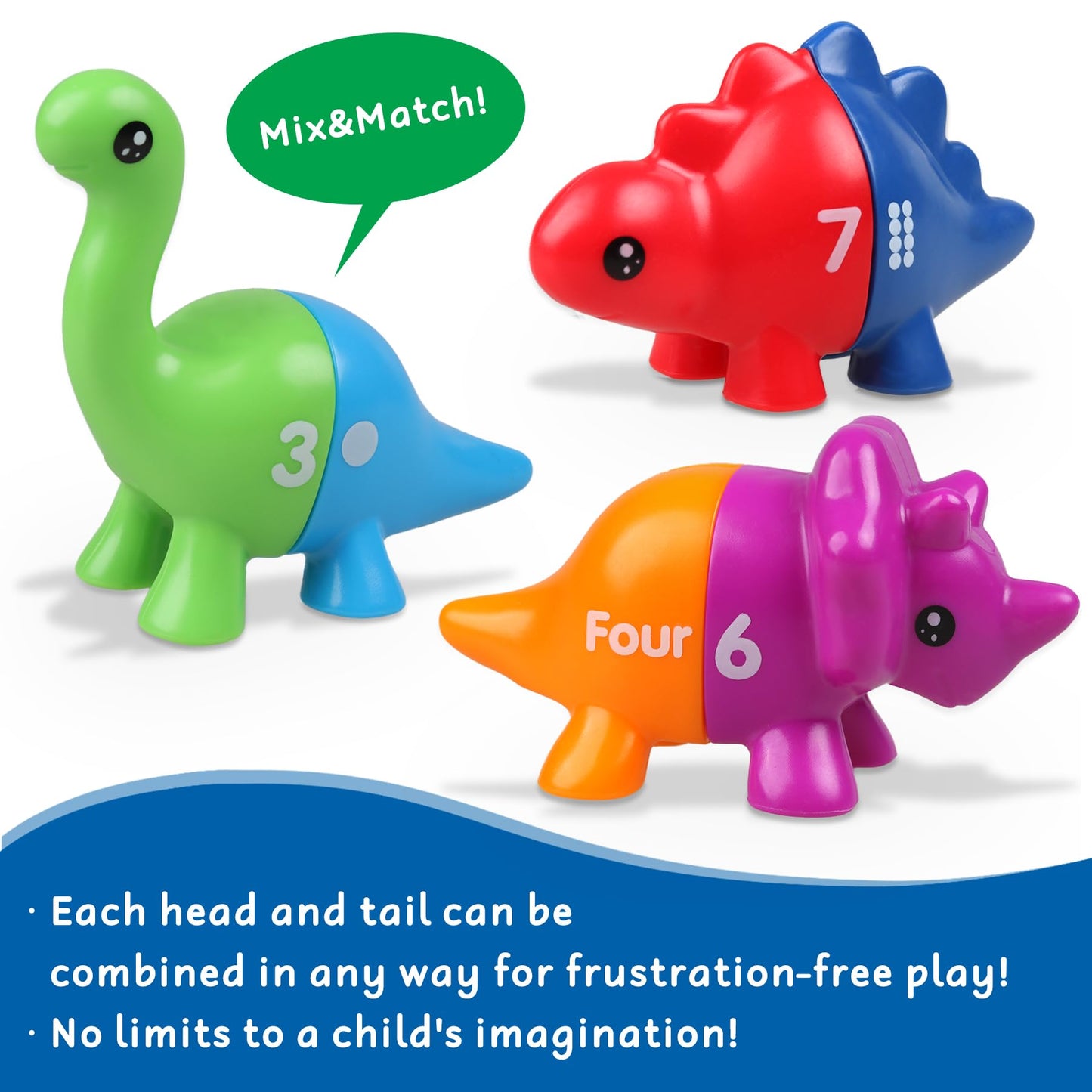Toddler Dinosaur Montessori Toys for 1 2 3 4 Year Old Boy Girl Birthday Gift - Kids Preschool Learning Activities Educational Travel Outdoor Sensory Toys for Toddlers 1-3 - Baby Toys 12-18 Months
