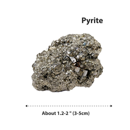 Apengshi Pyrite Raw Stones Natural Crystal and Healing Stones Rough Rocks Reiki Chakra Fountain Home Garden Decor Yoga Meditation DIY Stone 1.2-2''