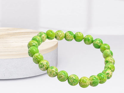 Amazing Gemstone Crystal Bracelet for Women Men's Gifts - Protection Healing Crystal Bracelet - 8mm Gemstone Beaded Stretchable Bracelet Pulseras Para Hombres Mujer Stocking Stuffers Mothers Day Gift (Green Turquoise)