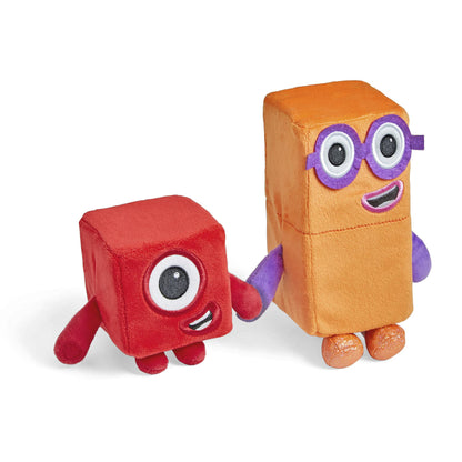 hand2mind Numberblocks One & Two Playful Pals, Plush Figure Toys, Numbers for Toddlers, Preschool Math Learning Toys, Stuffed Animal Plushies, Counting Blocks, Soft Stuffies, Kids Birthday Gifts﻿﻿﻿﻿