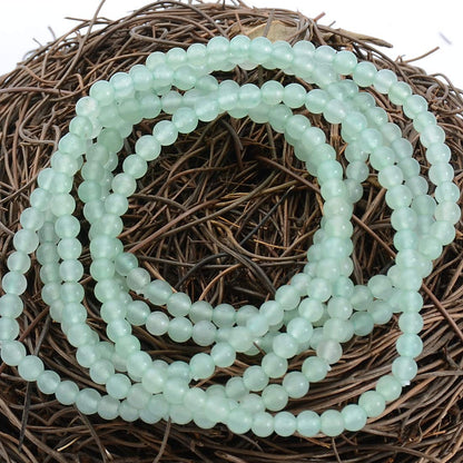 MASSIVE BEADS Green Aventurine - Stone of Wealth - Handmade Yoga Stretch Elastic Bracelet Natural Stone Crystal Healing Power Energy Gifts for Unisex Adult 4mm