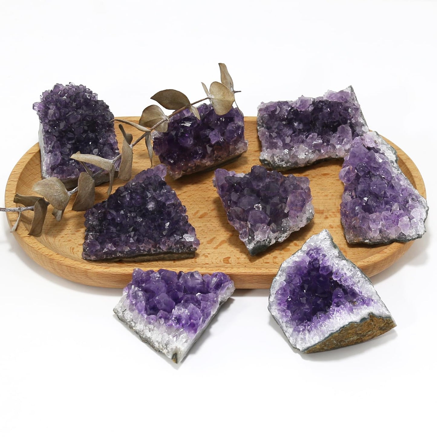 Nvzi Natural Amethyst Crystal Stone, Meditation Aid, Energy Cleansing, Sleep & Stress Relief, Healing Crystals for Feng Shui Decor, Energy Healing Tool (0.15lb)