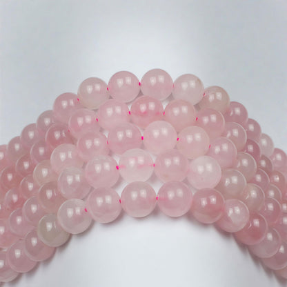 MJDCB 7A Pure Natural Rose Quartz Beads Round Loose Beads for Jewelry Making DIY Bracelet 15" (8mm)