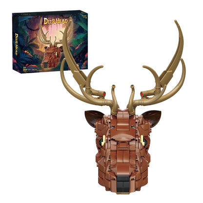 KAZI Wall Art Building Toy Sets,Deer Head Nature Wall Artwork for Living Room Decor,Home Office Decor Idea,Build and Display Creative Activity for Artistic Adults,Ideal Gifts for Mothers Day