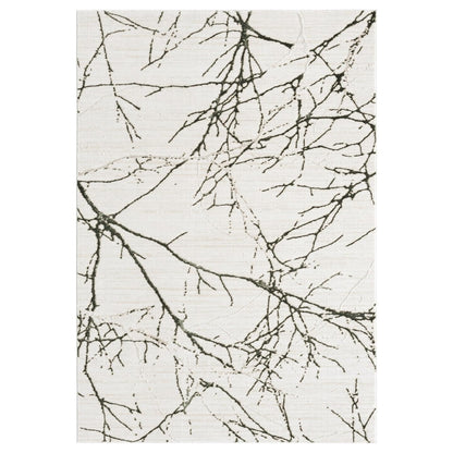 LUXE WEAVERS Modern Abstract Nature Cream Green 5x7 Area Rug, Non-Shedding Carpet