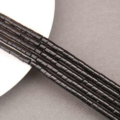 BONNY BOXX Natural Black Obsidian Spacer Beads, Loose Semi Precious Flat Round Gemstone Heishi Disc Stone Beads for Beading Jewelry Making 4mm*4mm
