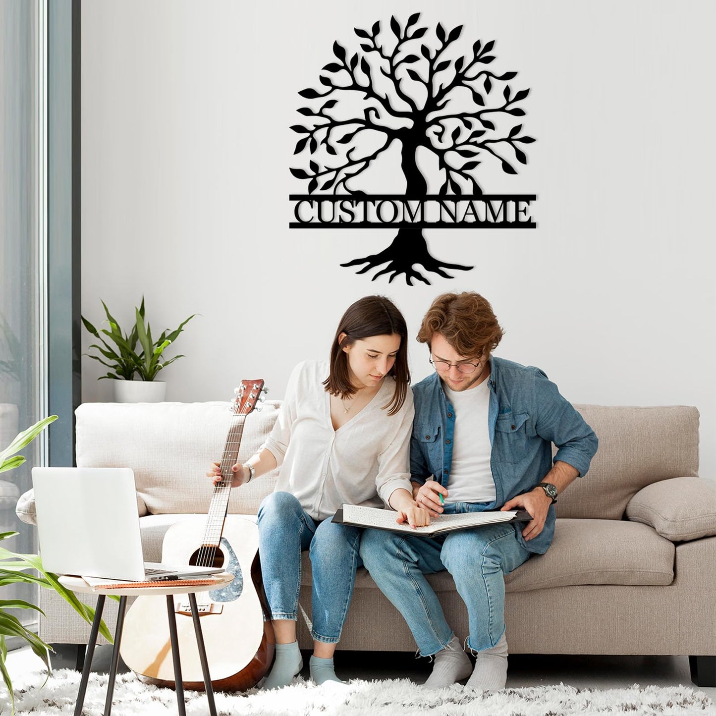 Custom Tree of Life Family Metal Signs, Personalized Tree of Life Wall Decor, Outdoor Yard Decor, Family Sign Wall Decor, Monogram Metal Sign, Custom Tree Yard Sign, Home Decor for Living Room