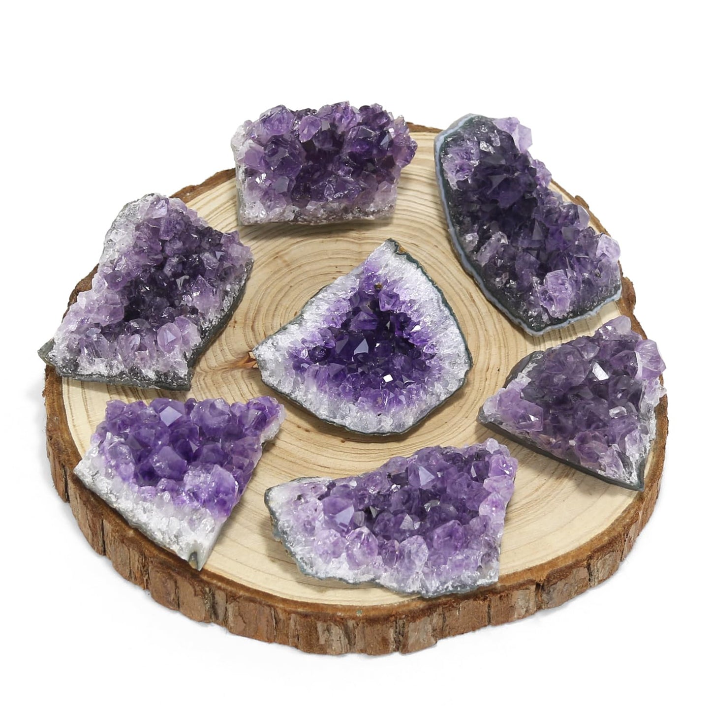 Nvzi Natural Amethyst Crystal Stone, Meditation Aid, Energy Cleansing, Sleep & Stress Relief, Healing Crystals for Feng Shui Decor, Energy Healing Tool (0.15lb)