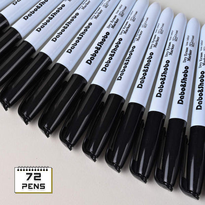 Dabo&Shobo Dry Erase Markers, （80 Count, Black,Chisel Tip）-White Board Markers/Pens ，Very Suitable for Writing on The School、 Office 、Home Dry Erase whiteboard Mirror Glass…