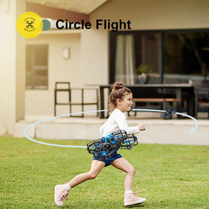 4DRC V18 Mini Drone with 2 Control Methods for Kids Beginners, 3D Flips, Lights, Headless Mode, 3 Speeds Adjustable, Auto Hover, Altitude Hold, 2 Batteries, RC Quadcopter Drones Fly Gift Toy for Boys