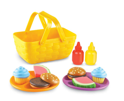 Learning Resources New Sprouts Picnic Set - 15 Pieces, Ages 18+ months Pretend Play Food for Toddlers, Preschool Learning Toys, Kitchen Play Toys for Kids
