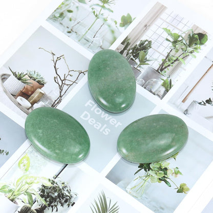 Nvzi Green Aventurine Crystal Palm Stone, Worry Stones, Crystals and Healing Stones, Polished Rocks, Natural Gemstones, Chakra Stones for Healing Crystals Daily Use