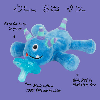 WubbaNub Infant Pacifier - Blue Monster