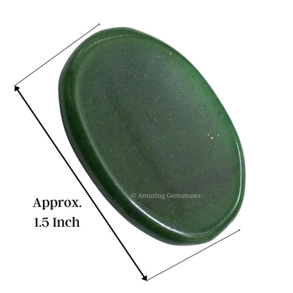 Amazing Gemstone Green Jade Aventurine Worry Stone Crystals and Healing Stones - Worry for Stress Relief Gifts - Piedra Crystal Fidget for Meditation - Unique Stocking Stuffers and Birthday Gifts