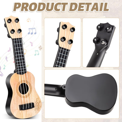 10 Inch Kids Mini Guitar 12 Pcs Toy Guitars 4 Strings Mini Ukulele Musical Instrument Guitars Toy for Toddler Beginner