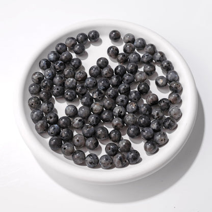 Raicegs 100pcs 8mm Labradorite Beads Natural Gemstone Beads Round Loose Beads for Jewelry Making DIY Bracelets Necklace