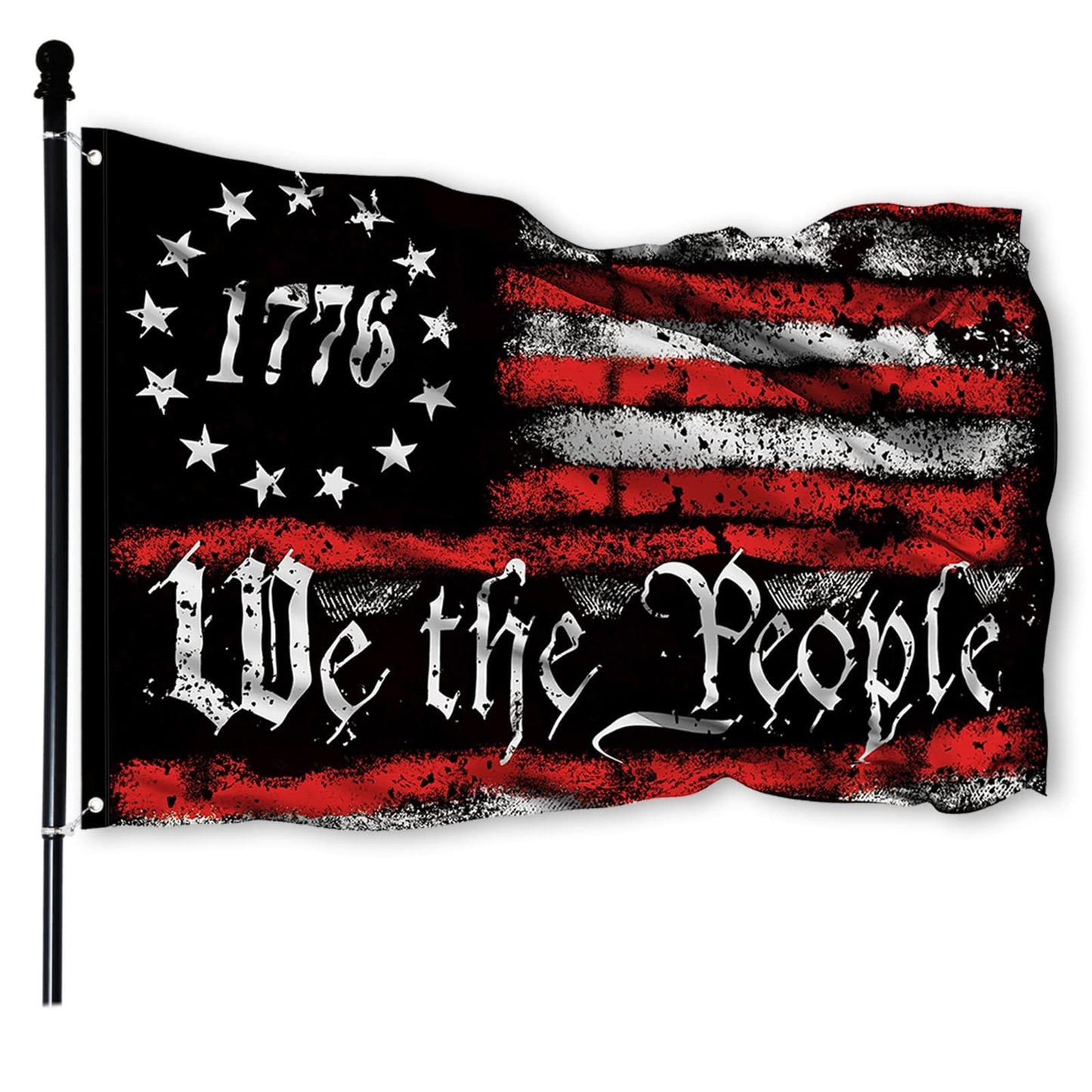 FULAISMGS We The People 1776 Flag 3x5 Outdoor Betsy Ross 13 Star American Constitution Flags Indoor Garden Decoration with 2 Grommets