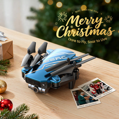 DEERC D20 Mini Drone for Kids with 720P HD FPV Camera Remote Control Toys Gifts for Boys Girls with Altitude Hold, Headless Mode, One Key Start Speed Adjustment, 3D Flips 2 Batteries, Blue