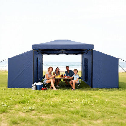Camping Cube Side Tent for 10x10 Pop Up Canopy, Waterproof Gazebo Room with Mesh Windows, Easy Setup Canopy Side Tent for Family Camping, Market Booth, Backyard Use – Depth 59.1" (Canopy Not Included)
