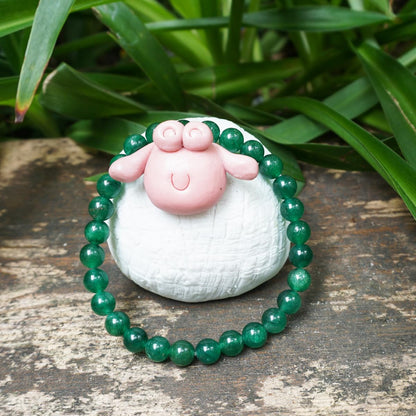 6MM Emerald Bracelet for Unisex | Fits for about 6-6.5'' Wrist | Birthstone of May | Heart Chakra Green Crysta| Spritual Healing Valentines Gift for Friends and Familys on any Festival