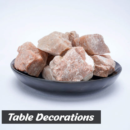Crocon® 1LB Peach Moonstone Rough Bulk Rocks Natural Stone Spiritual Gifts Raw Gemstone Crystals and Stones Tumbling Cabbing Polishing Gem Mining Chakra Balancing Reiki Healing Home Office Décor