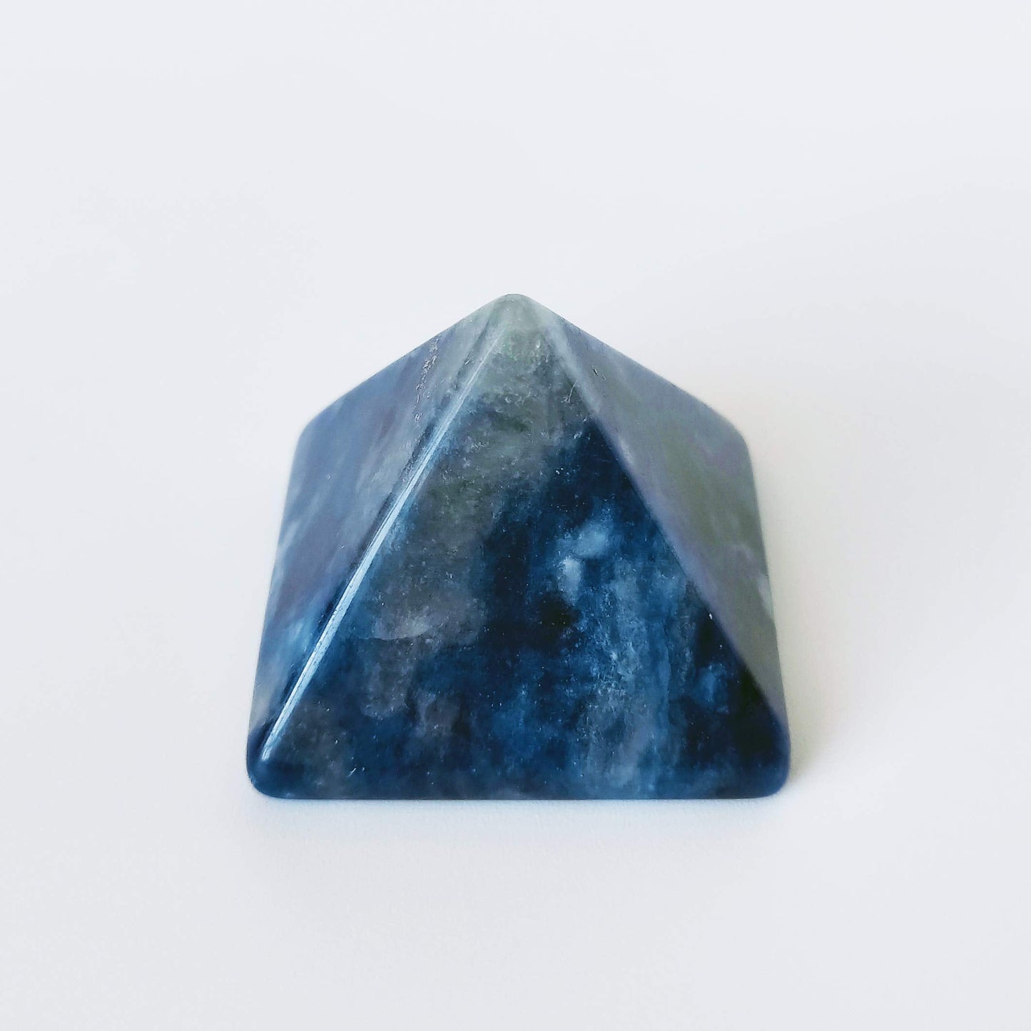 Crystal Pyramid of Natural Blue Sodalite Chakra Healing Stone, 1.5 inch