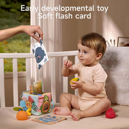 TUMAMA Baby Tissue Box Toys - Montessori Baby Toys for 6-12 Months, Soft Crinkle Sensory Toys for Babies 0-12 Months