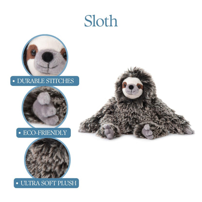 The Petting Zoo Sloth Stuffed Animal, Gifts for Kids, Wild Onez Zoo Animals, Sloth Plush Toy 13 inches