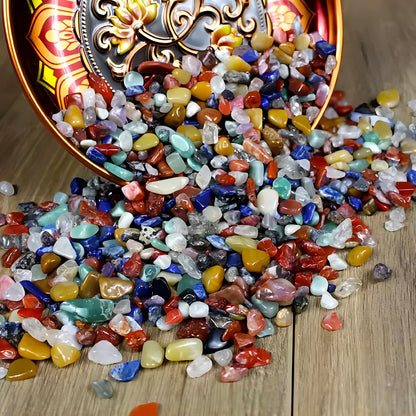 500 pcs Natural Chip Stone Beads, Multicolor 5-8 mm Irregular Gemstones Healing Crystal Loose Bead for Jewelry Making Bracelet Crafting