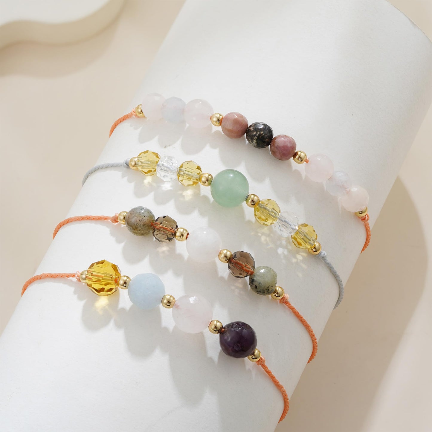 Fezodo Fertility Bracelets For Women, Natural Crystals and Gemstones Energy Healing Crystal Beaded Bracelet mas Valentines day Birthday Gift for Friends Women