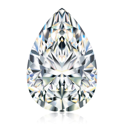0.3CT-10CT Moissanite Loose Stones D Colorless VVS1 Clarity Round Brilliant Cut Lab Created Simulated Diamond Gemstones for Ring Earrings Pendant Bracelets Jewelry Making Gifts with GRA Certificate,