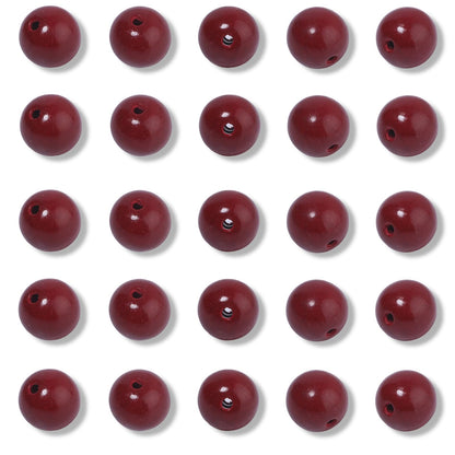 NITOPUPU 100Pcs 8mm Cinnabar Beads for Jewelry Making, Natural Round Loose Gemstone Stone Bead for Necklace Bracelets, Crafts for Adults with Crystal Stretch Cord