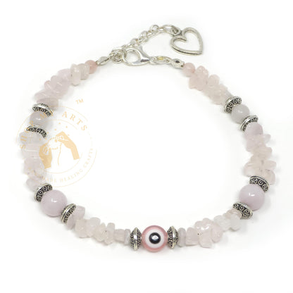 Shop My Arts Rose Quartz Bracelet for Women - Birthday Gifts for Women Mom with Authentic Crystals and Healing Stones