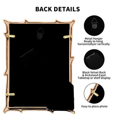 GorYeeFine 4x6'' Gold Tree Branch Picture Frame,Luxury Zinc Alloy Photo Frame with Velvet Backing & Tempered Glass,Wedding Gift/Home Decor for Cherished Memories