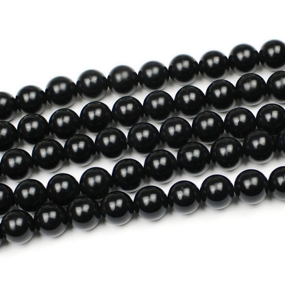 MJDCB Real Stone Beads Natural Matte Black Onyx Agate Round Loose Bead for Jewelry Making DIY Bracelet Necklace(10mm)