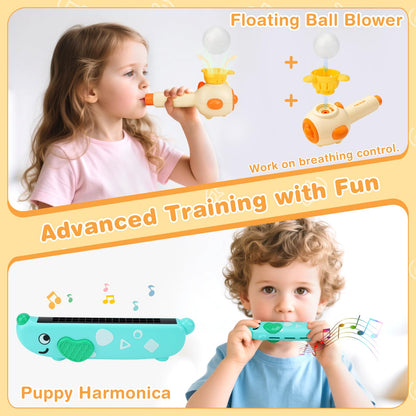 Joyreal 8 in 1 Sensory Toys for Kids with Whistle, Balloon Blower, Floating Blow Pipe Ball - Autism Sensory Product Oral Motor Therapy Tools - Speech Therapy Toys for Toddler 3+ Year Old Boy Girl Gift