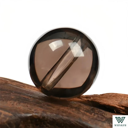 WHNKFB 10mm 50PCS Natural Smoky Quartz Round Beads, High Clarity Loose Brown Crystal Beads for Jewelry Making Craft - 6mm 8mm 10mm Options with Free Elastic Cord