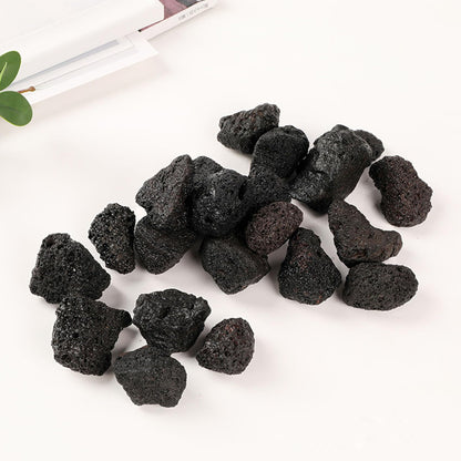 Lava Rock Raw Crystals Healing Crystals Natural Rough Stones 1.2-2" for Tumbling, Fountain Rocks, Yoga, Meditation, Polishin, Gift 25
