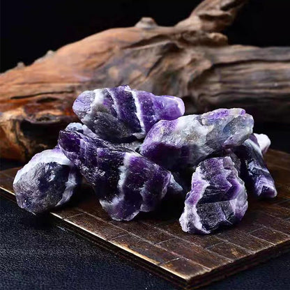 2PCS Natural Raw Stone Healing Crystals Bulk Healing Gemstones for Reiki Tumbling Fountain Rocks Meditation Garden Home Decor (Amethyst 1)